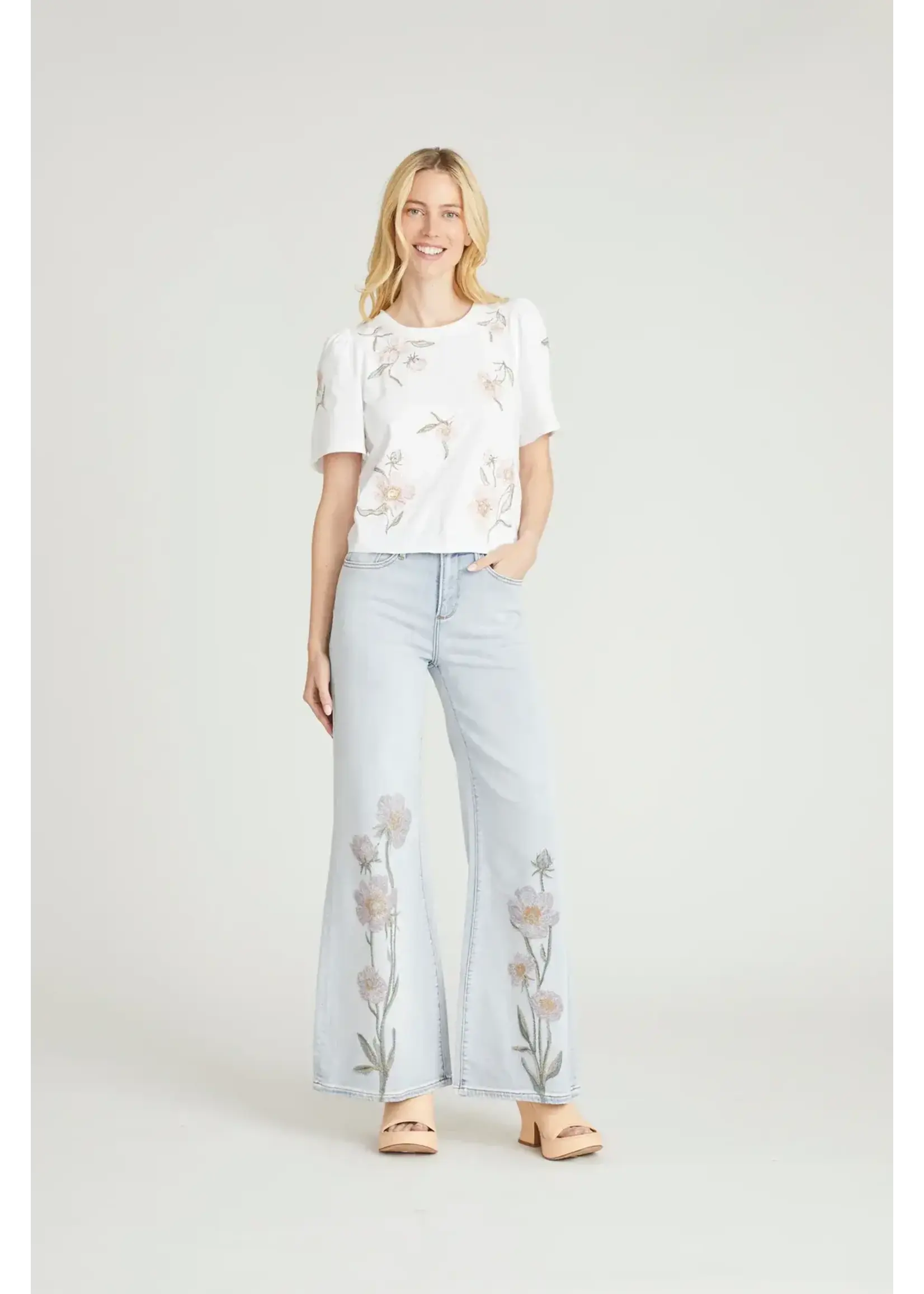 Driftwood Penelope X Faded Roses  Wide Leg