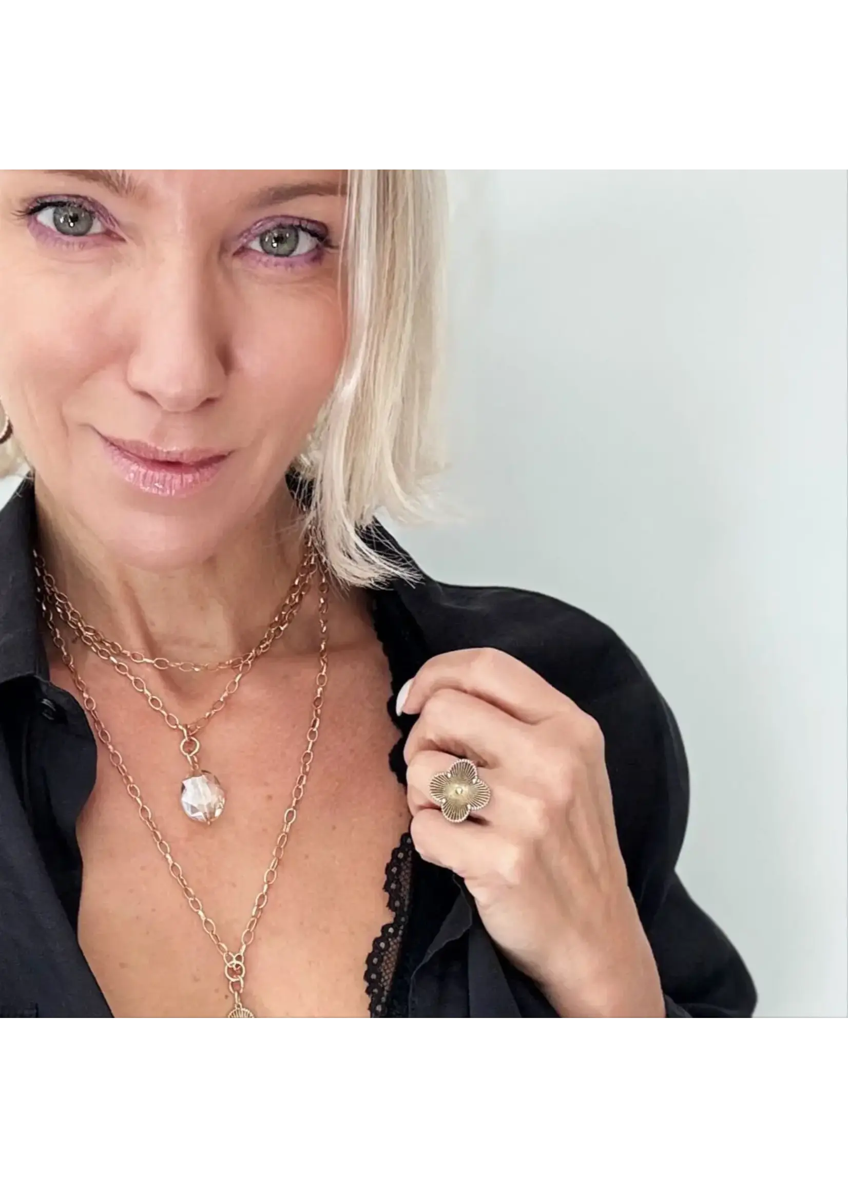 Katia Designs All Is Well Clover Adjustable Ring