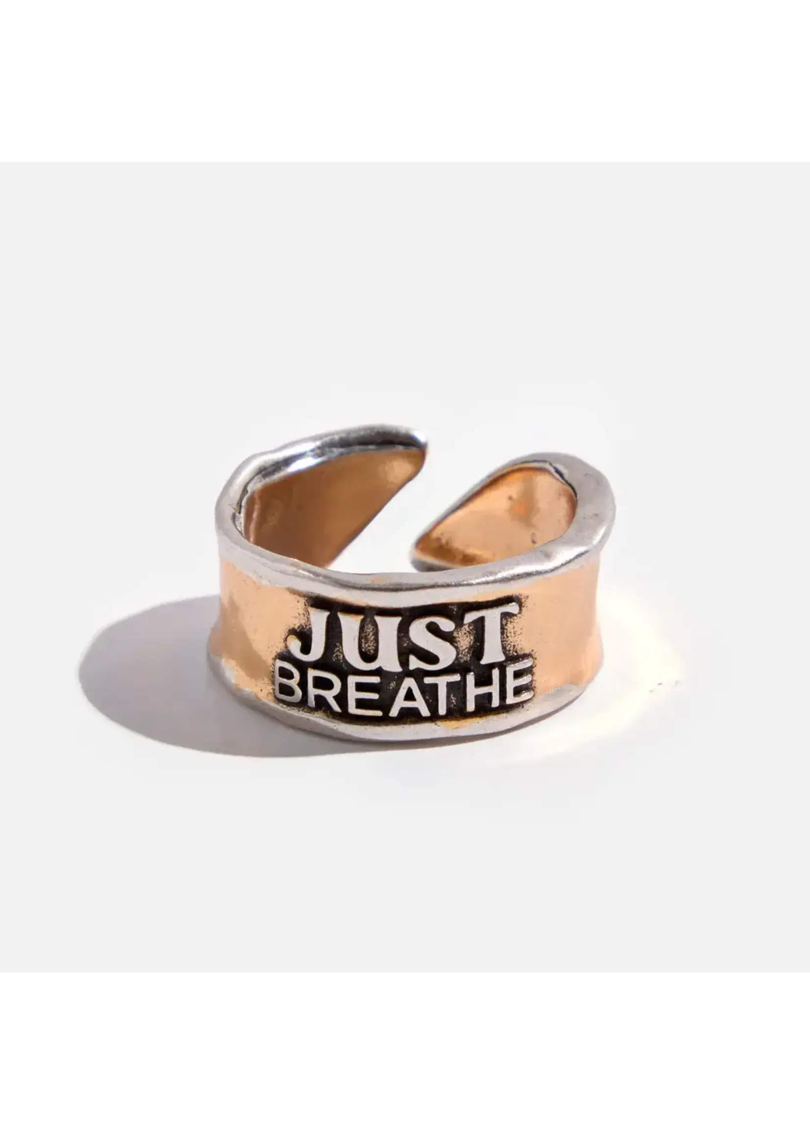 Katia Designs just Breathe Remember Adjustable Ring (5-7)