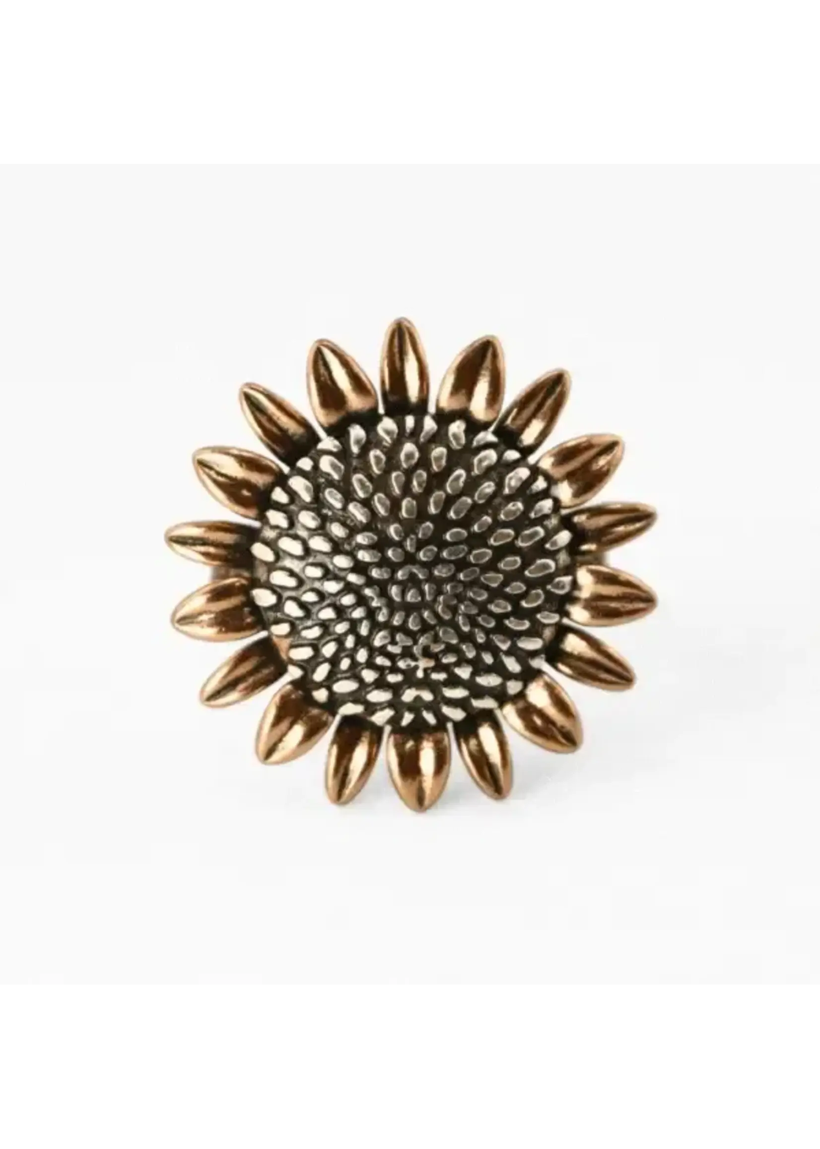 Katia Designs Have Faith Sunflower Inspire Adjustable Ring (5-7)