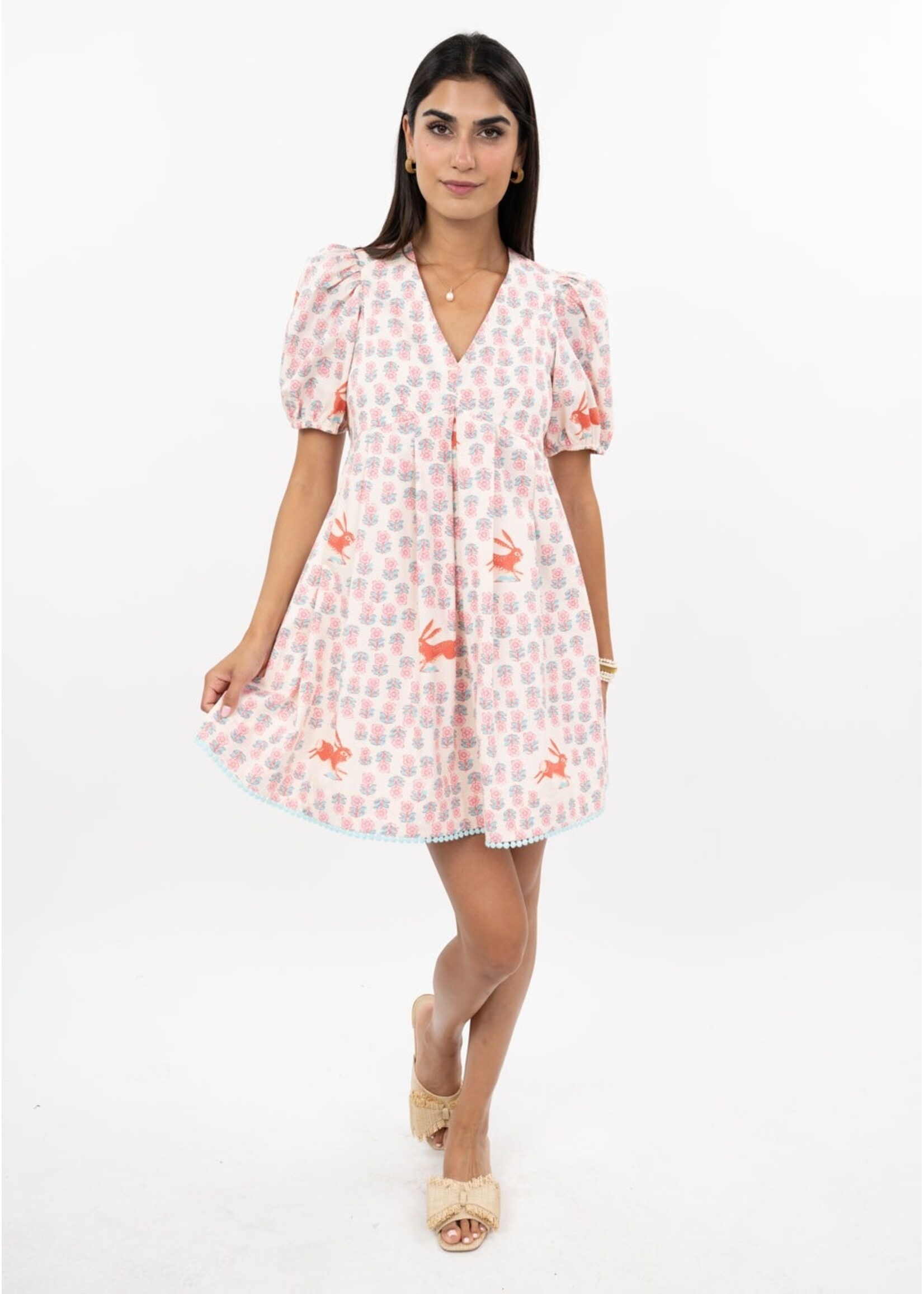 Uncle Frank Running Rabbit Dress (Ivory)