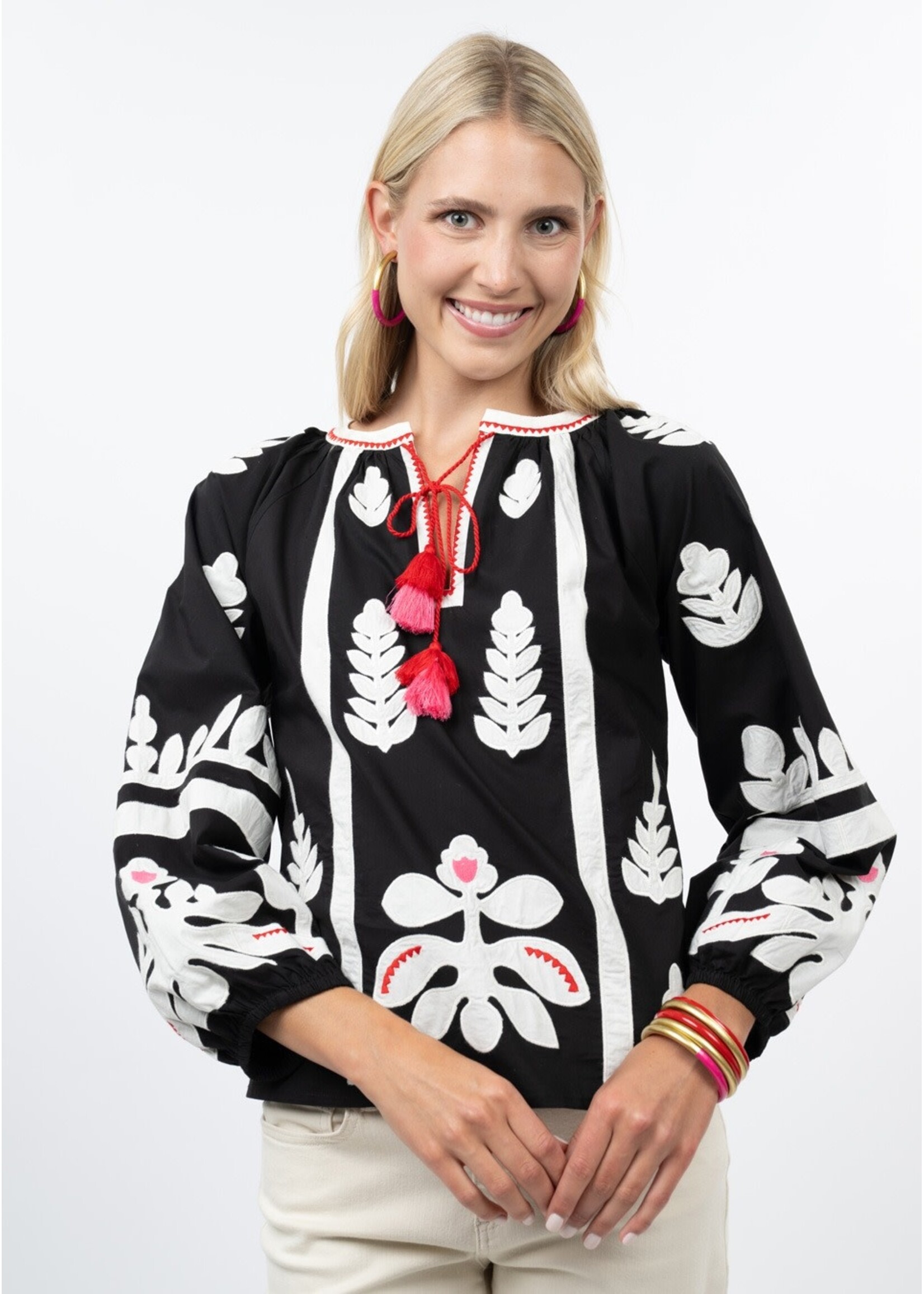 Ivy Jane Applique Top (Black)