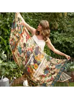 Market  Of Stars Stay Gold Scarf with Rabbits, Bees and Flowers