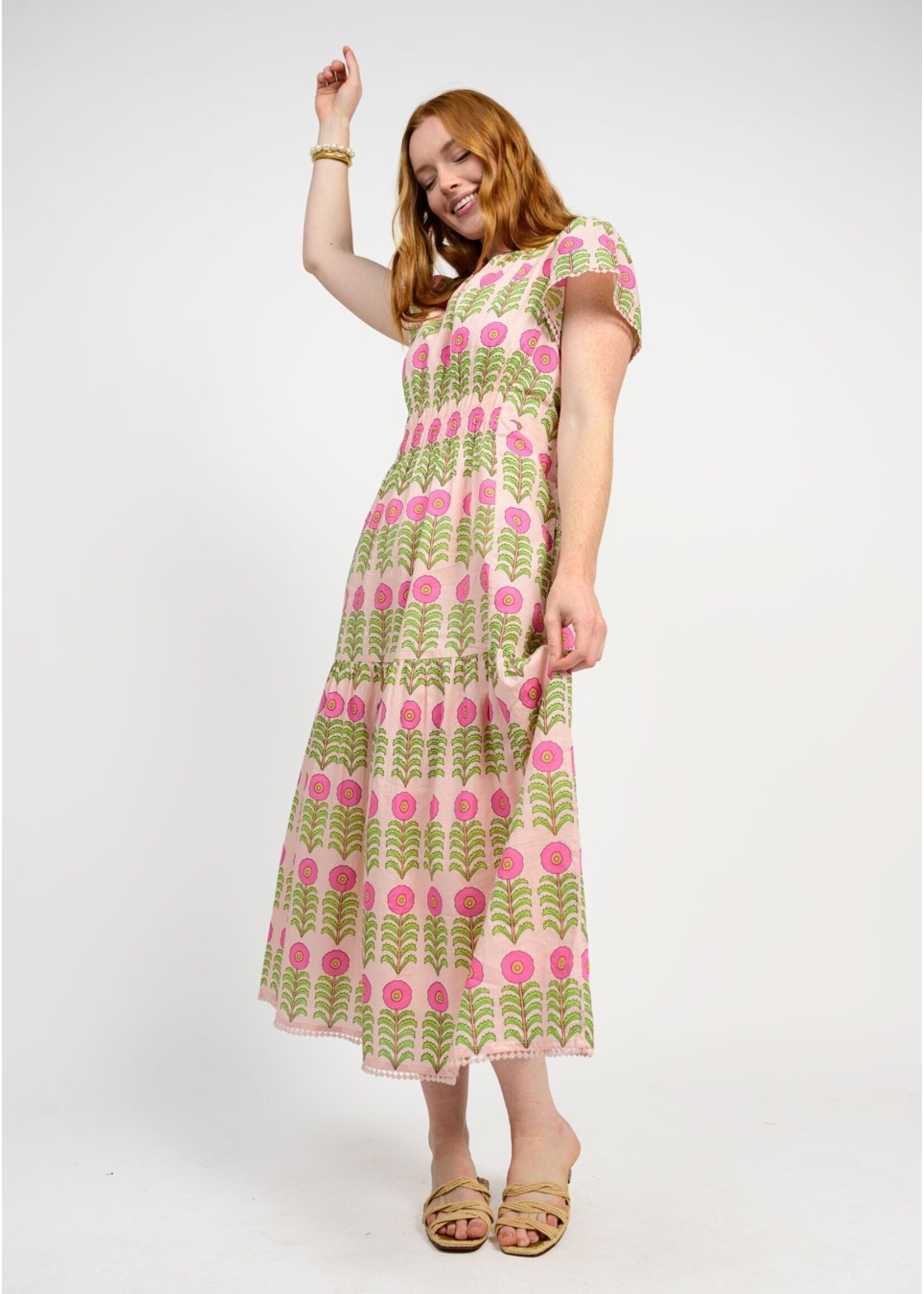 Uncle Frank Rows Of Flowers Dress (Pink)