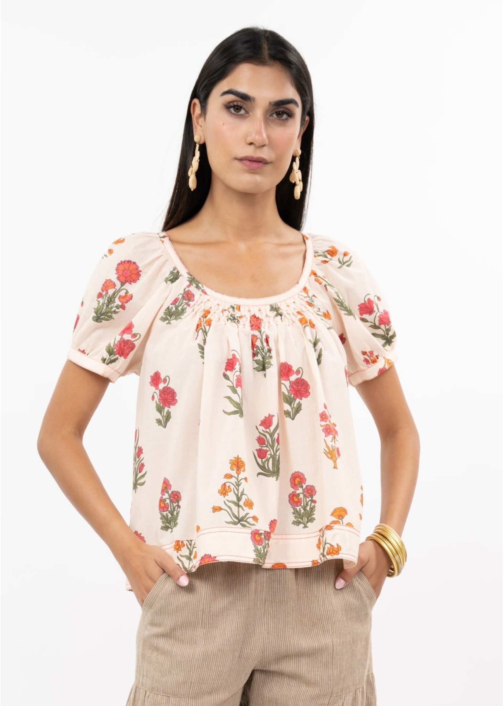 Ivy Jane Smock And Block Top (Ivory)