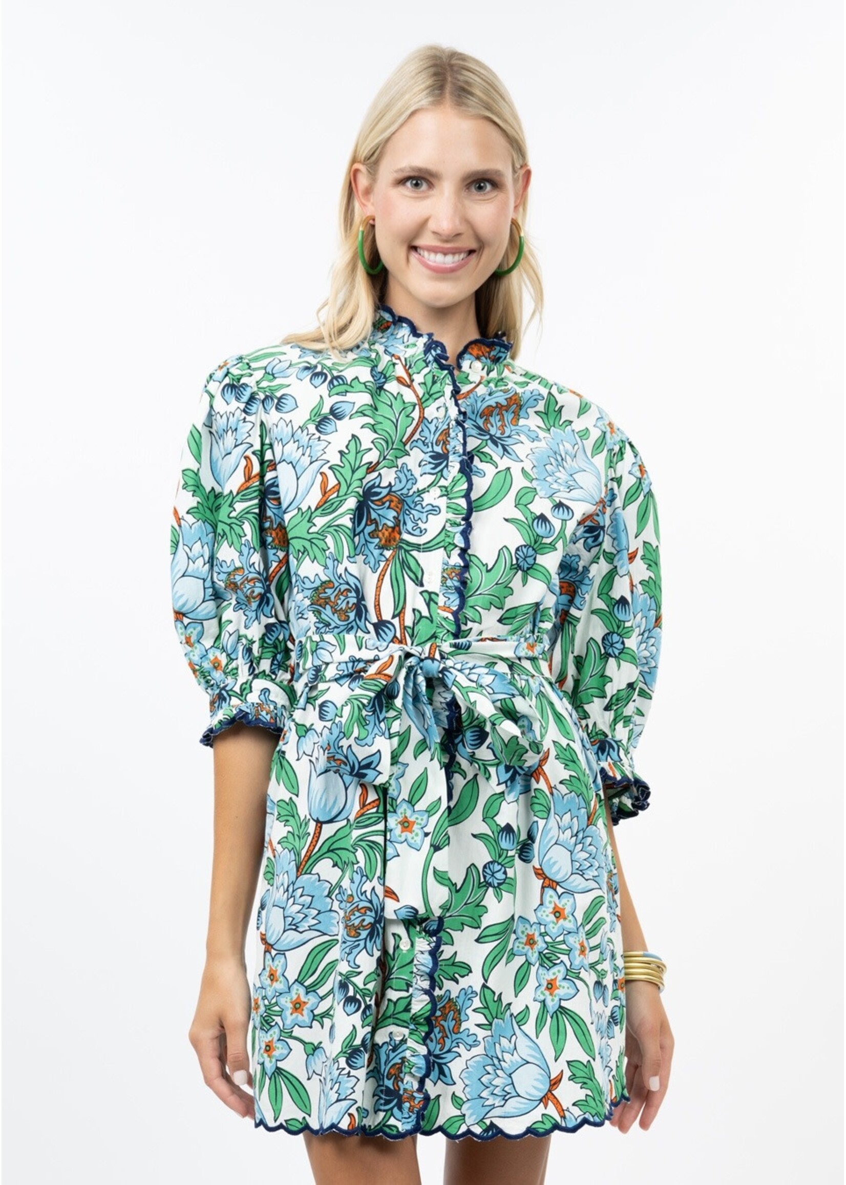 Uncle Frank Scallop Front Dress (Blue)