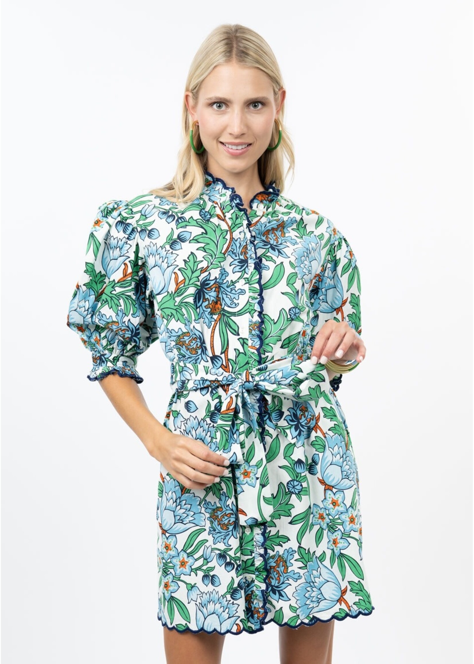 Uncle Frank Scallop Front Dress (Blue)