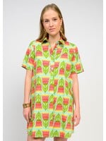 Uncle Frank Swing Shirt Dress (Aqua)