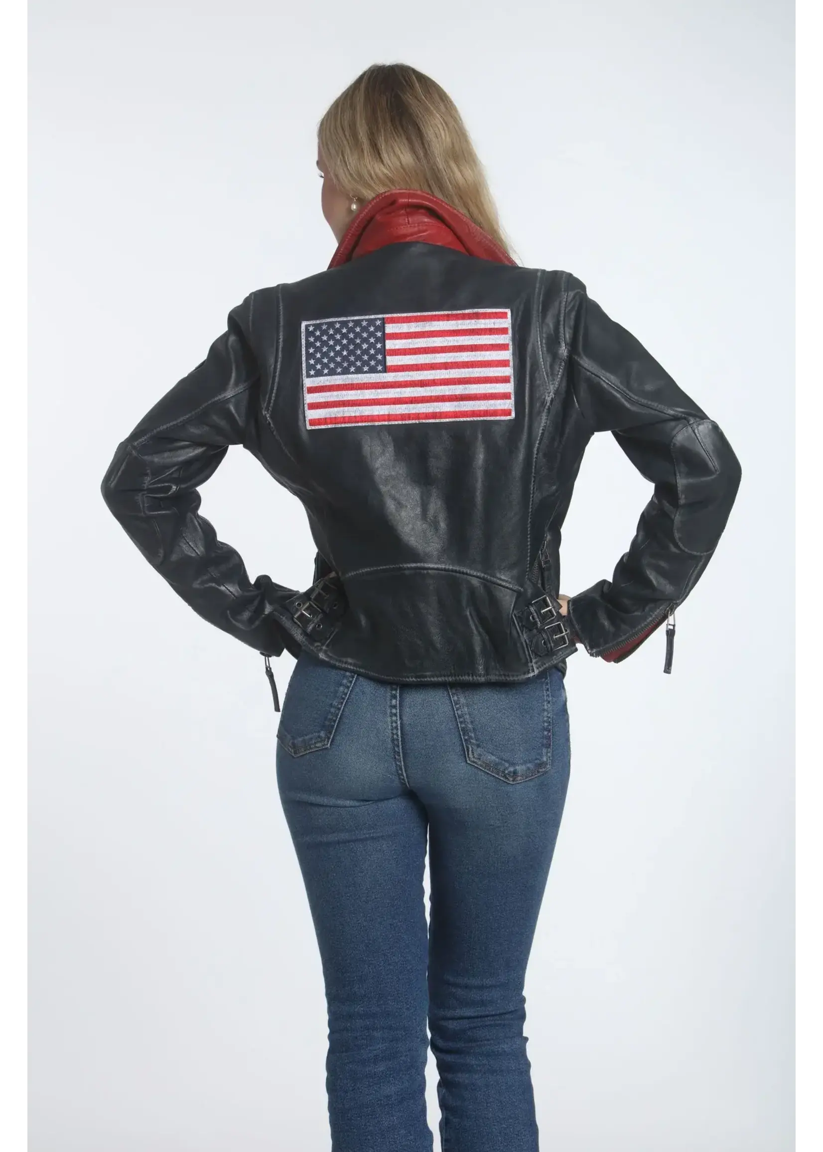 Mauritius Betsy 250th Anniversary Leather Jacket (Navy)