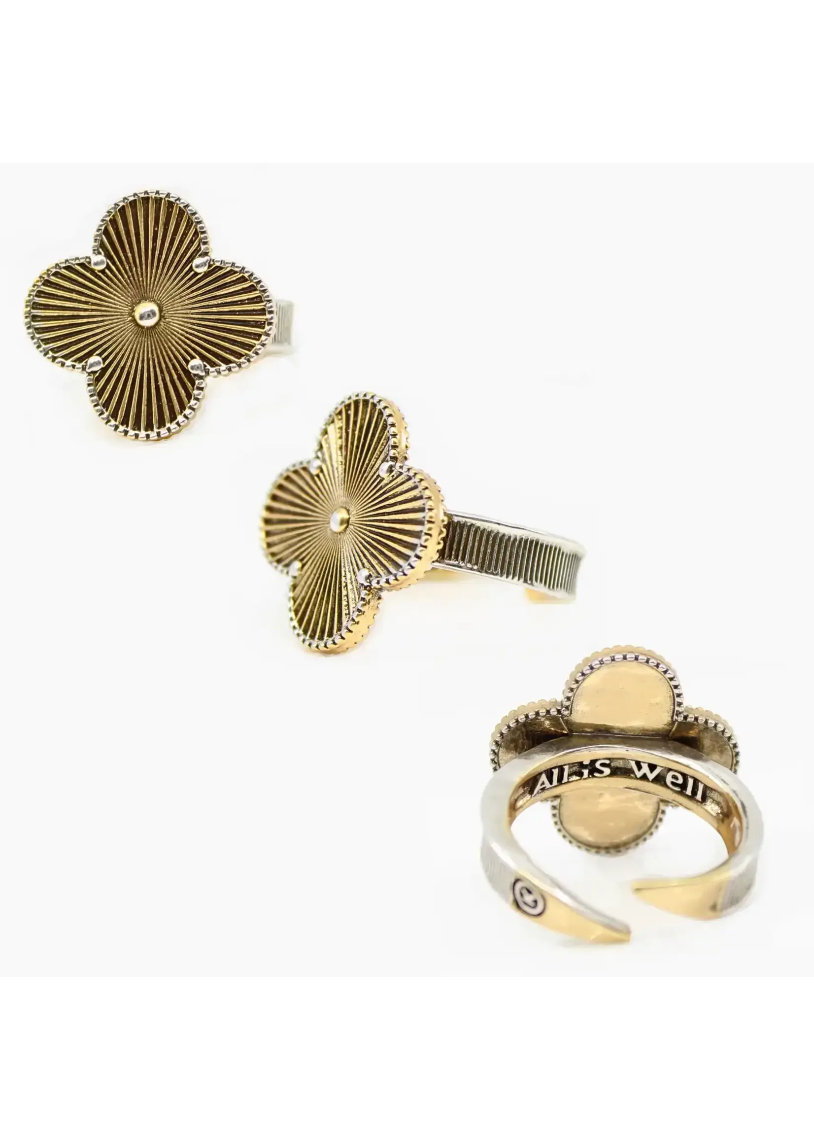 Katia Designs All Is Well Clover Adjustable Ring