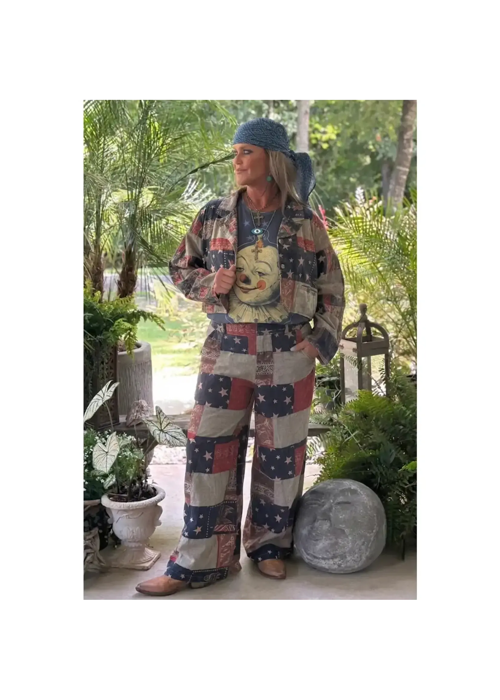 JADED GYPSY Stars And Stripes Forever Pants