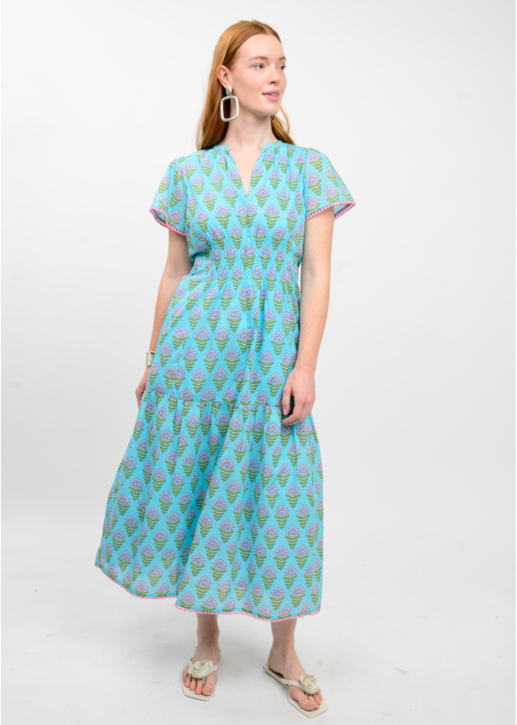 Uncle Frank Lavender Blooms Dress (Blue)