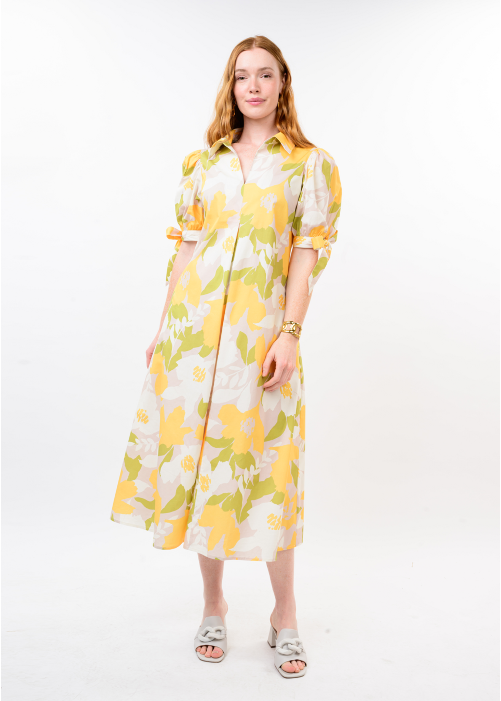 Uncle Frank Big Bloom Dress (Butter)