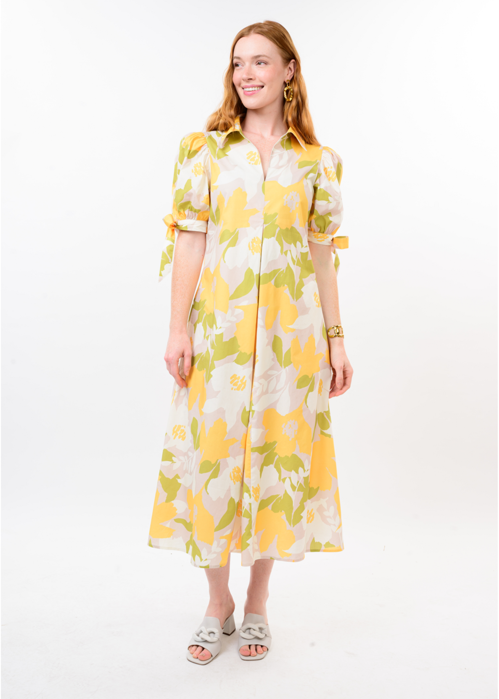 Uncle Frank Big Bloom Dress (Butter)
