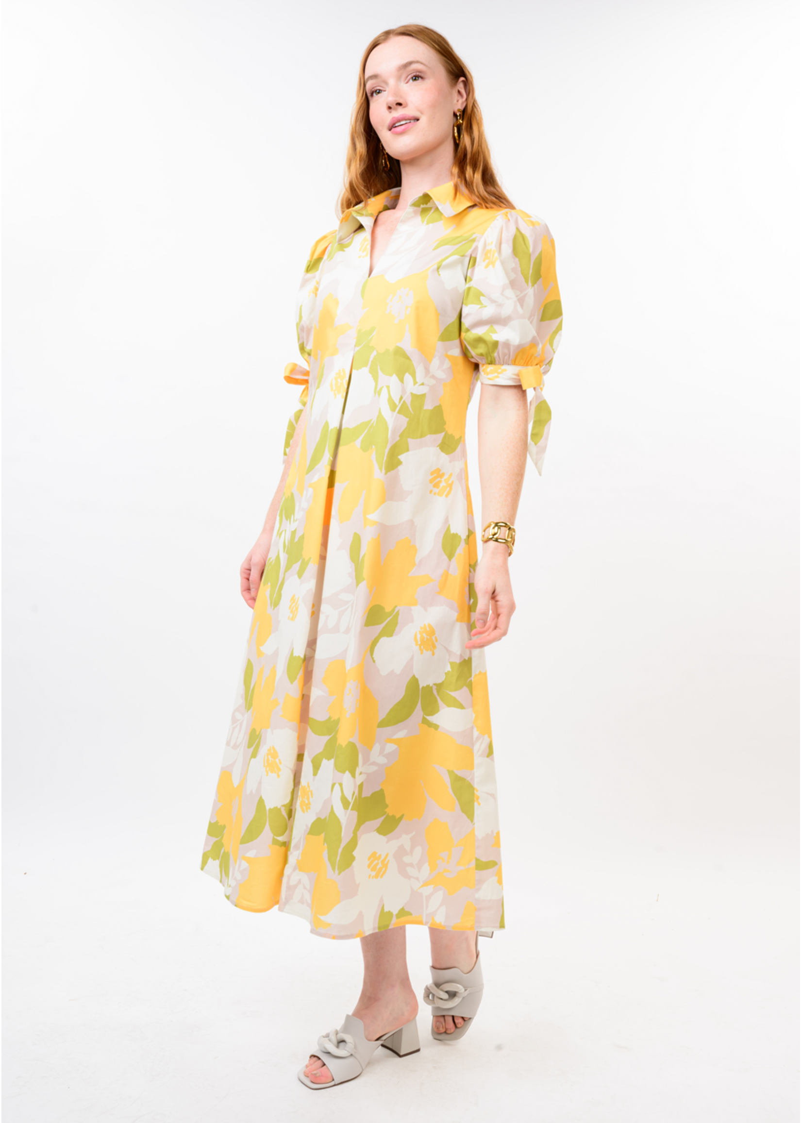 Uncle Frank Big Bloom Dress (Butter)