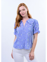 Ivy Jane Disty Poet Top (Blue)
