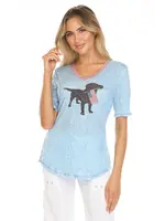 Carine V-Neck Top (American Dog)