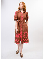 Uncle Frank Plackett Emb Dress (Brown)