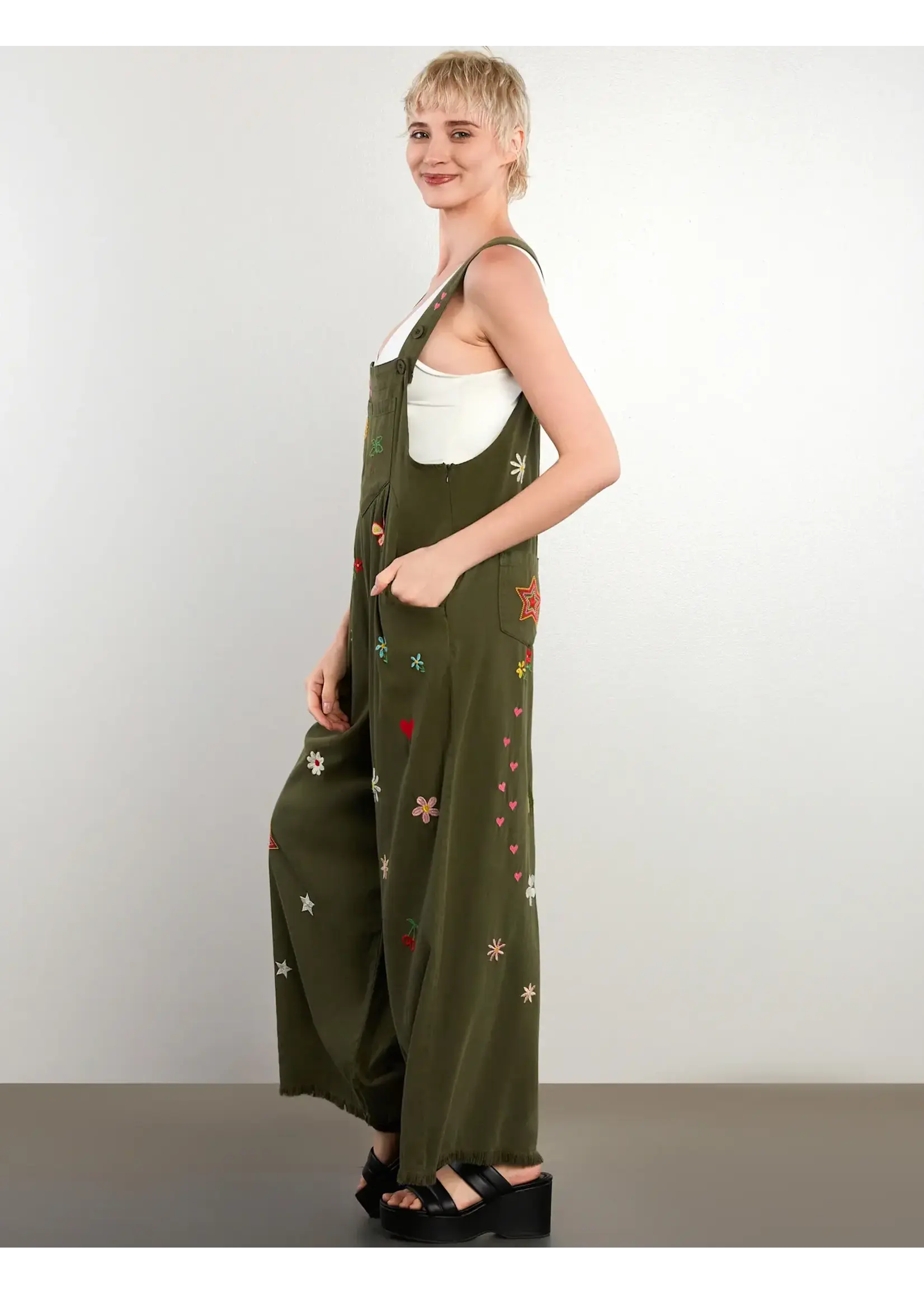 Billy T Ooh La La Overalls (Olive)