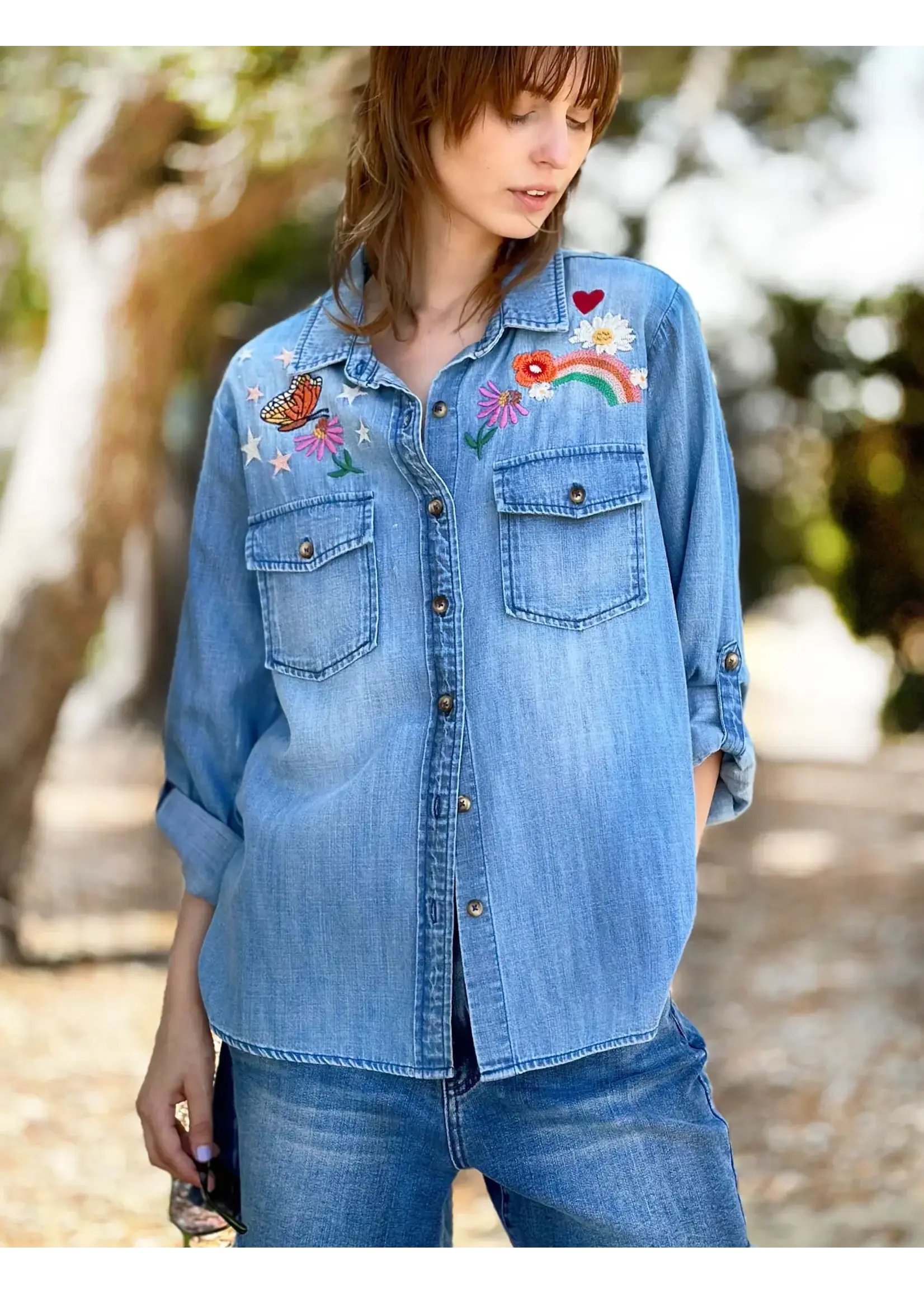 Billy T Happy Place Shirt (Denim)