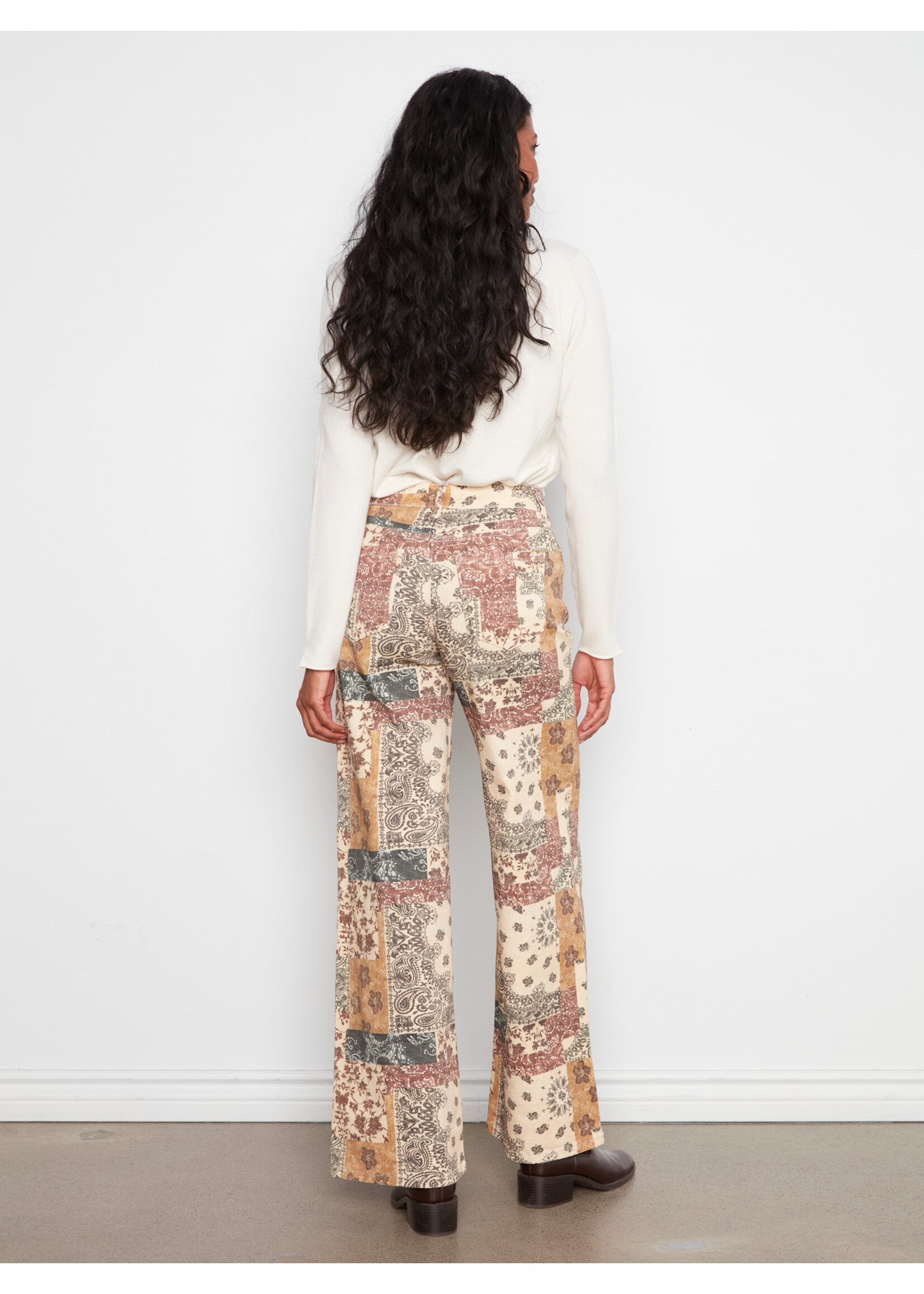 Charlie B Printed Twill Pant (Édredon, Quilt)
