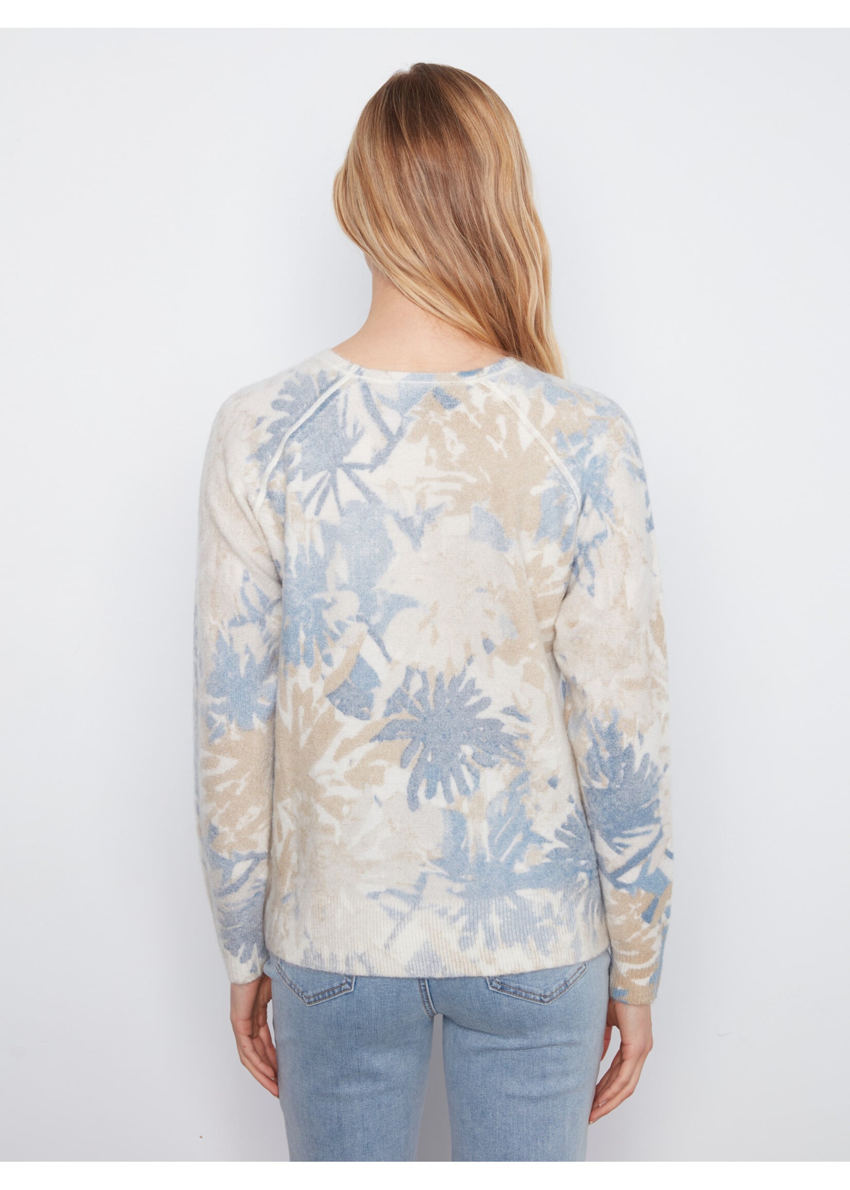 Charlie B Reversible Crew Neck Sweater (Stamps)