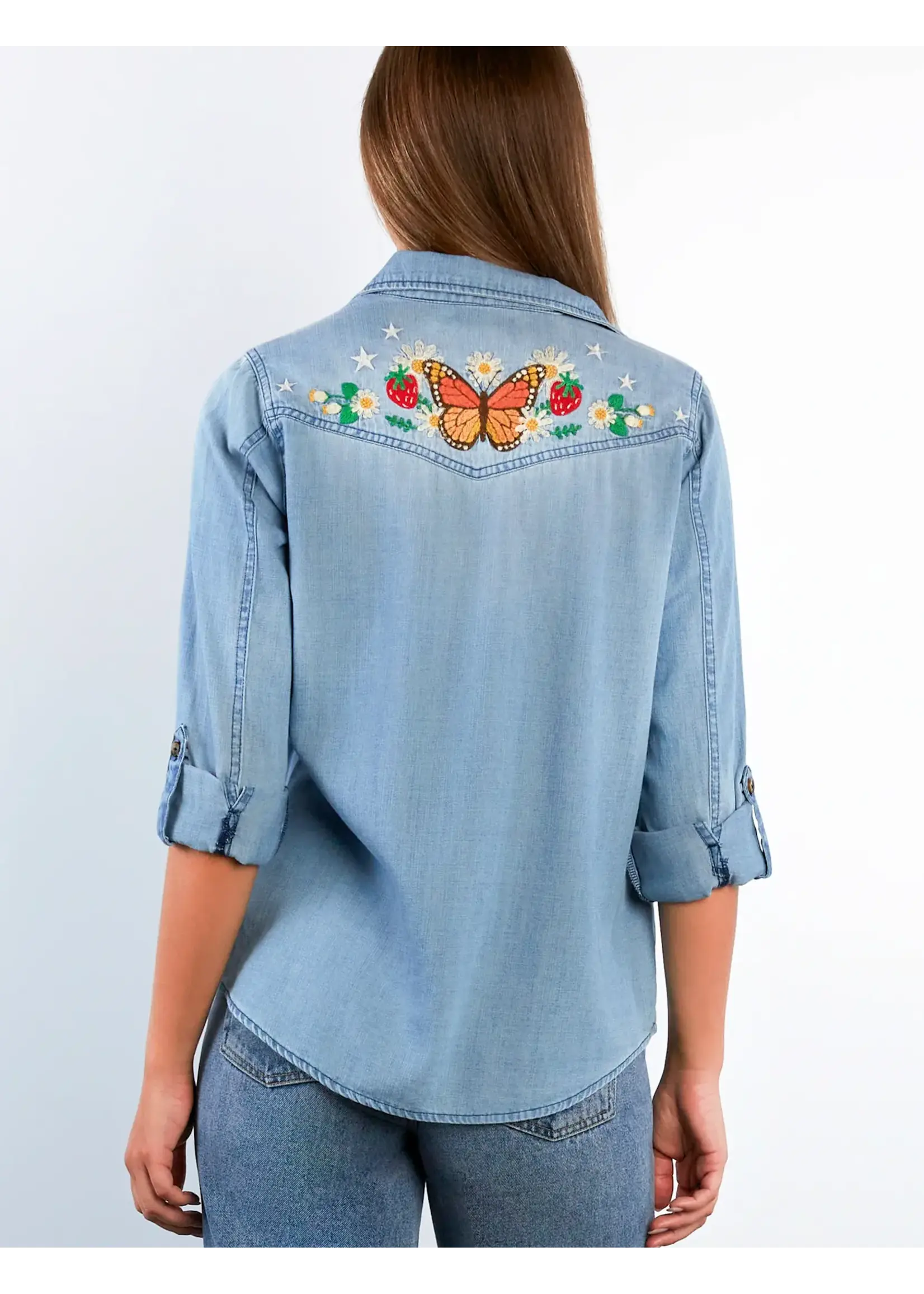 Billy T Daydream Butterfly Shirt (Pure Denim)