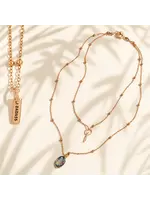 Katia Designs Abalone Dainty Pendant Necklace