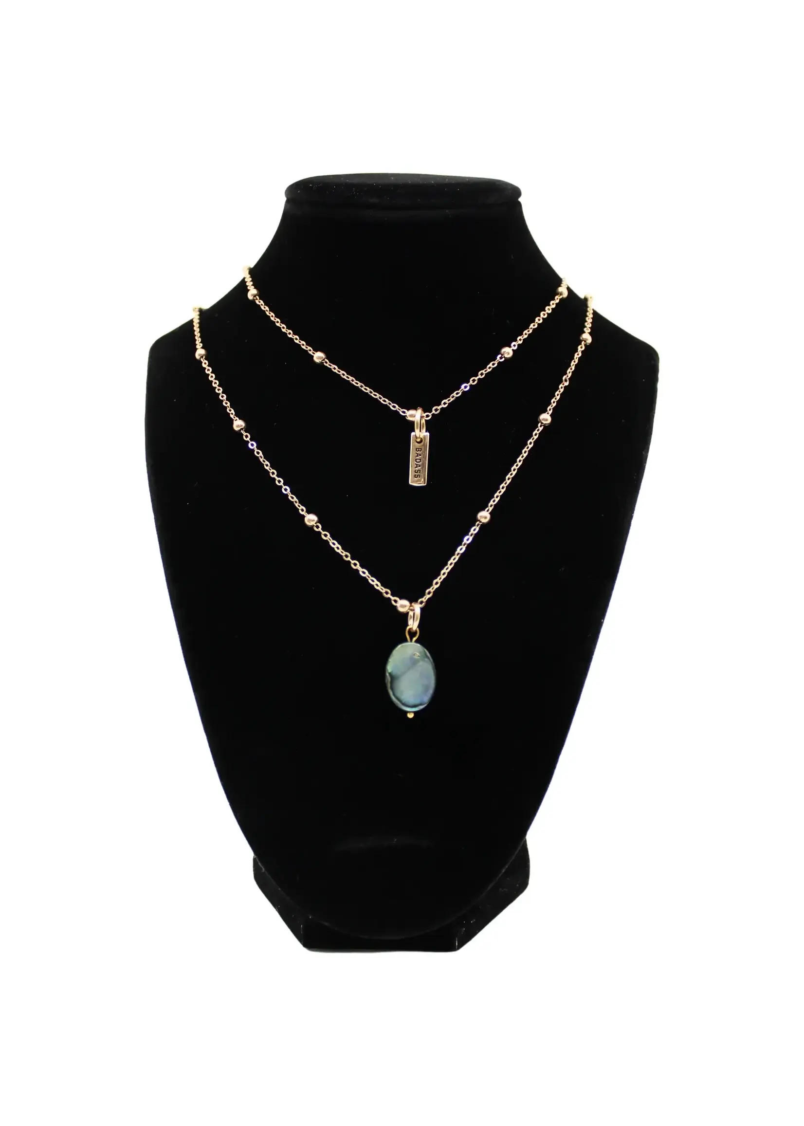 Katia Designs Abalone Dainty Pendant Necklace