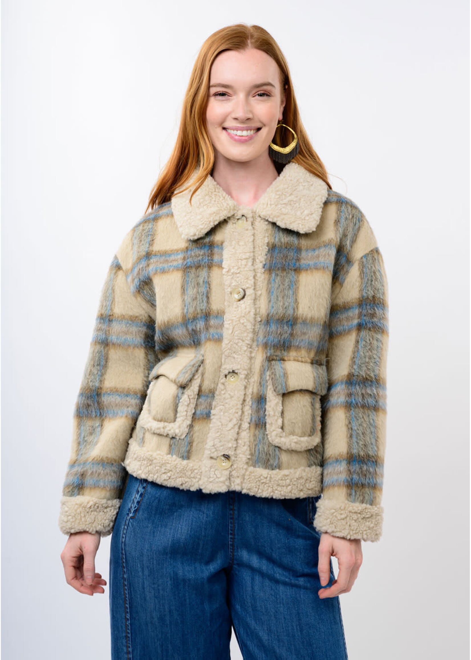 Ivy Jane Plaid Ranch Jacket (Blue)
