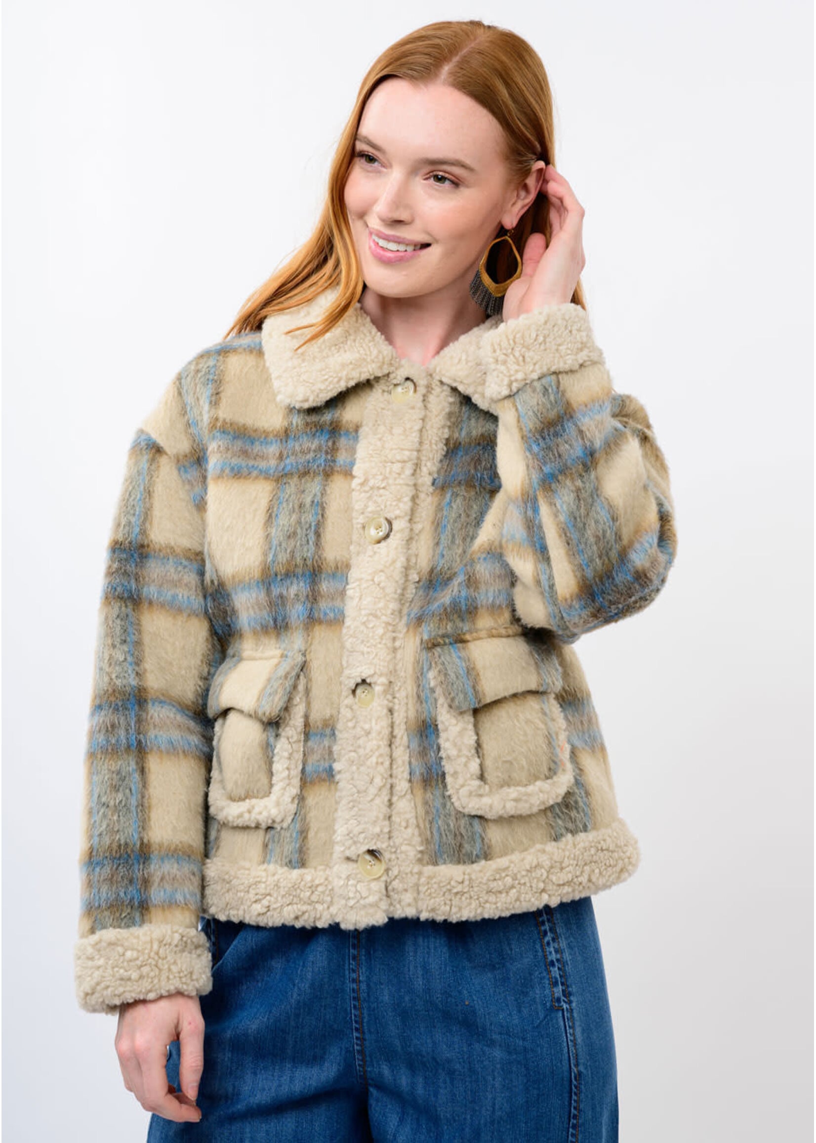 Ivy Jane Plaid Ranch Jacket (Blue)