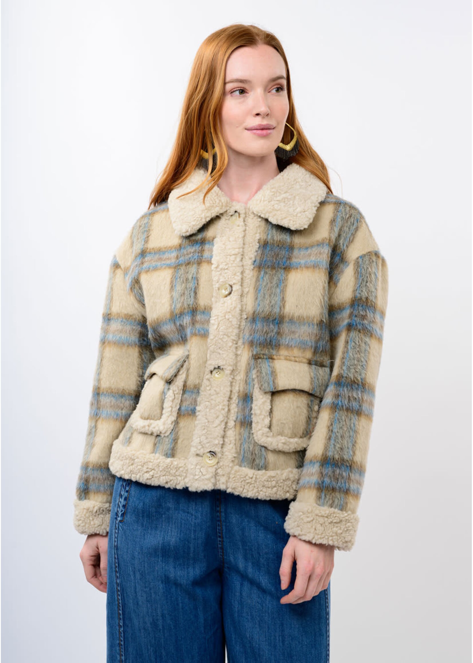 Ivy Jane Plaid Ranch Jacket (Blue)