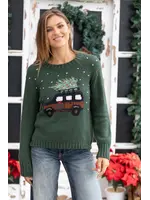 Wooden Ships Jeep Christmas Crew (Kale Green/Chestnut)