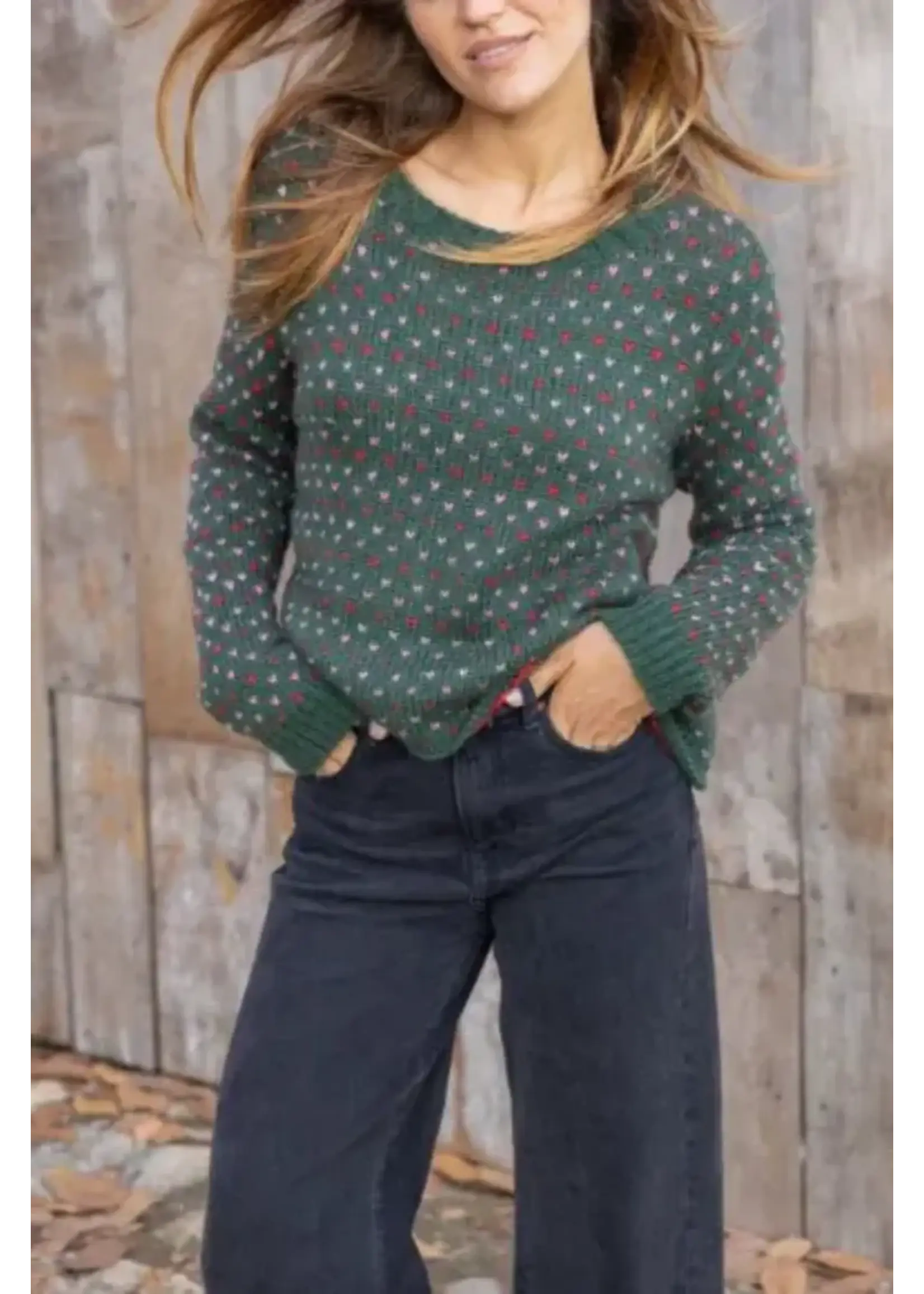 Wooden Ships Emily Crew Chunky (Kale Green)