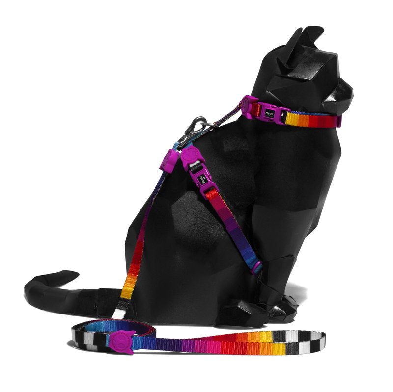 Zee Dog Prisma Cat Harness + Leash Set