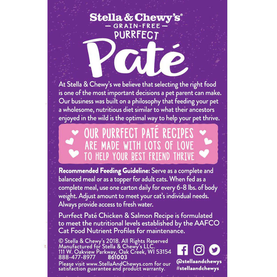 Stella & Chewy's Cat-Purrfect Pate Chicken & Salmon