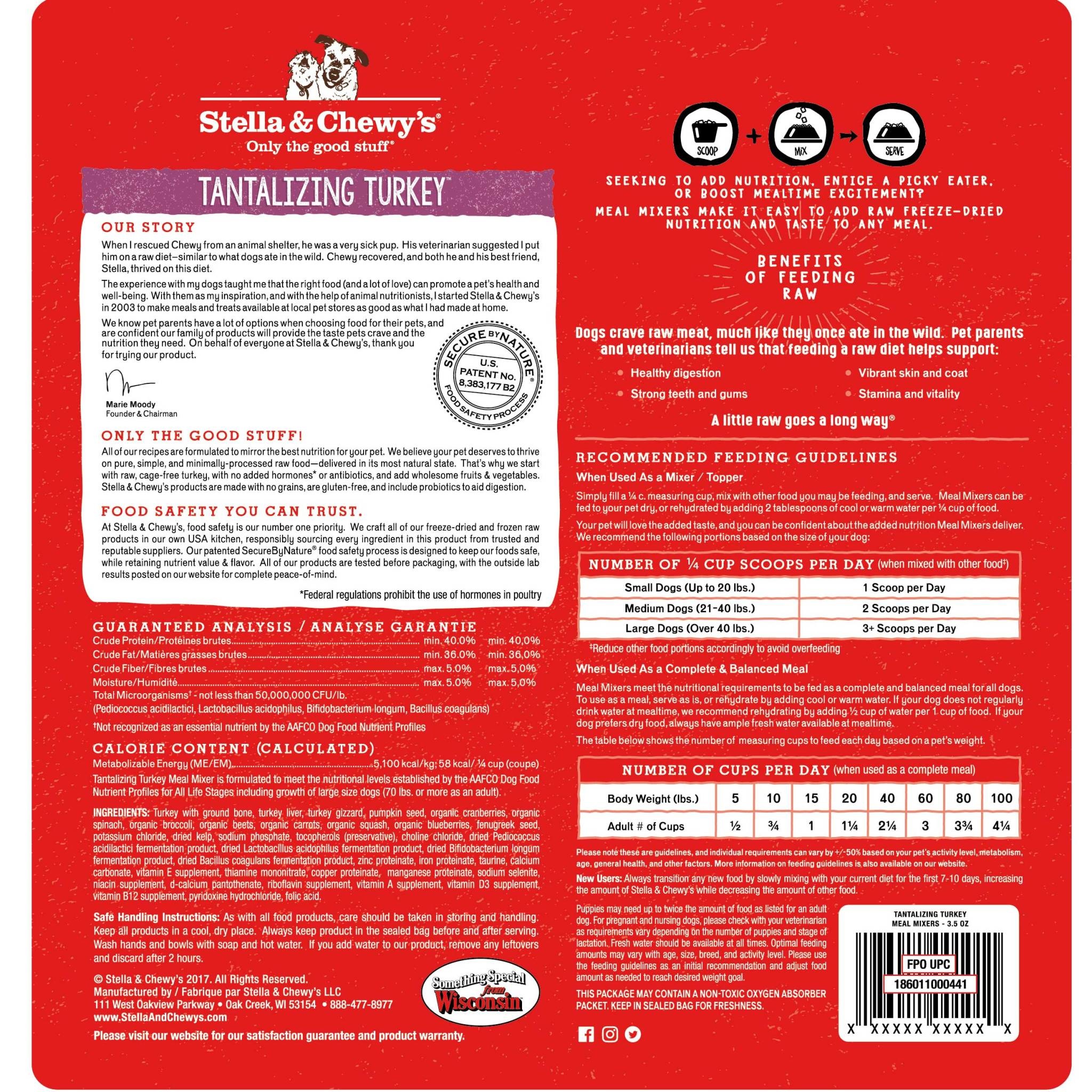 Stella & Chewy's Mélangeurs de repas de dinde