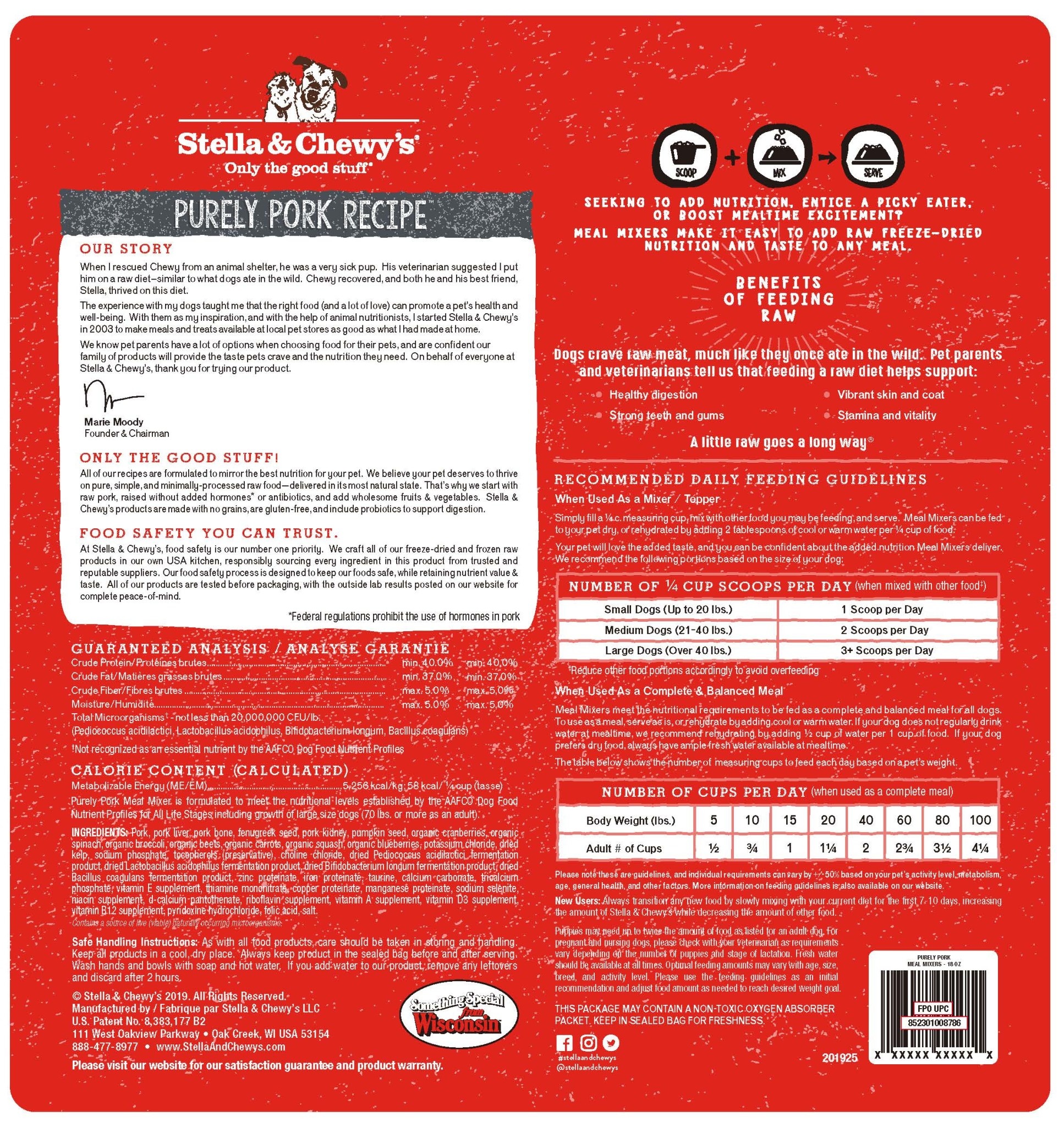 Stella & Chewy's Mélangeurs de repas de porc