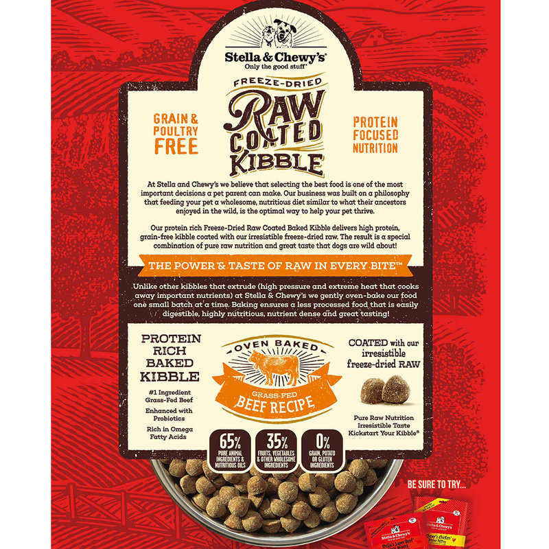 Stella & Chewy's Beef Recipe Raw Coated Kibble