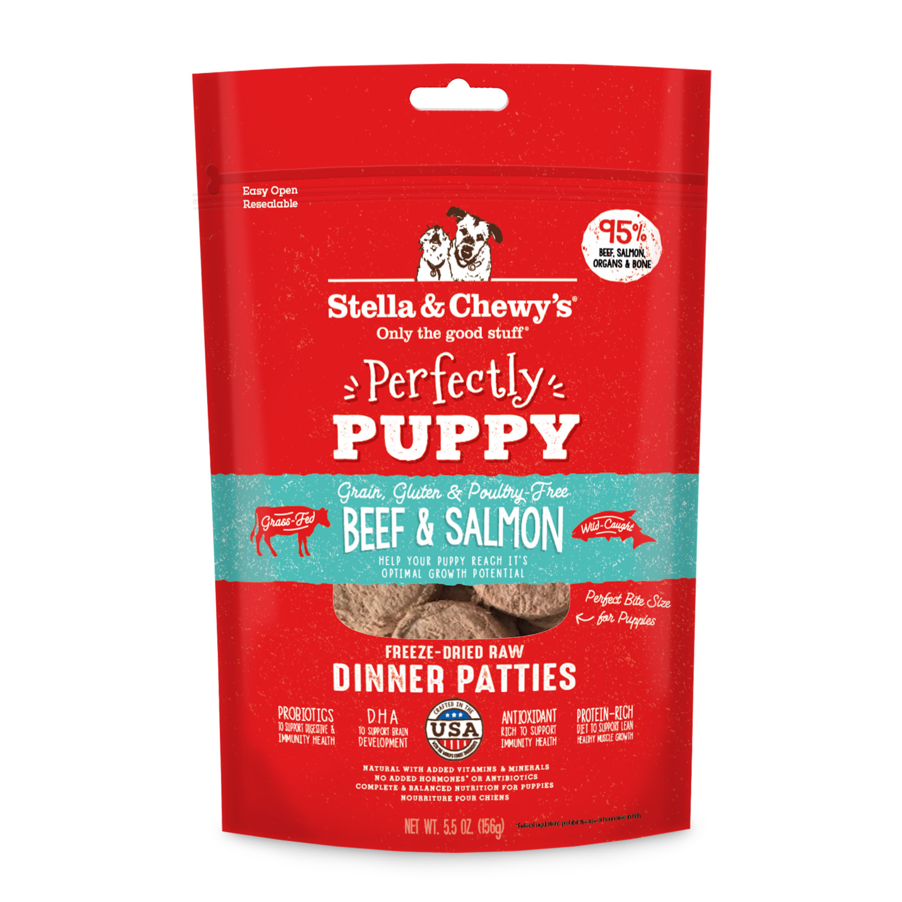 Stella & Chewy's Puppy Beef & Salmon Patties
