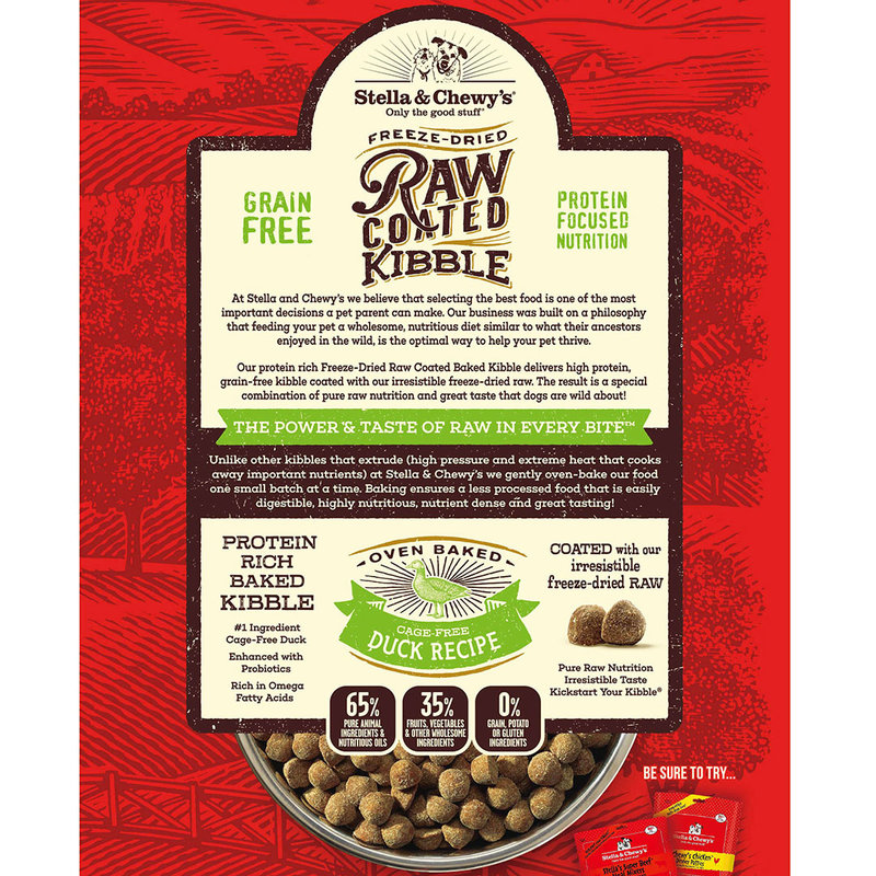 Stella & Chewy's Duck Recipe Raw Coated Kibble