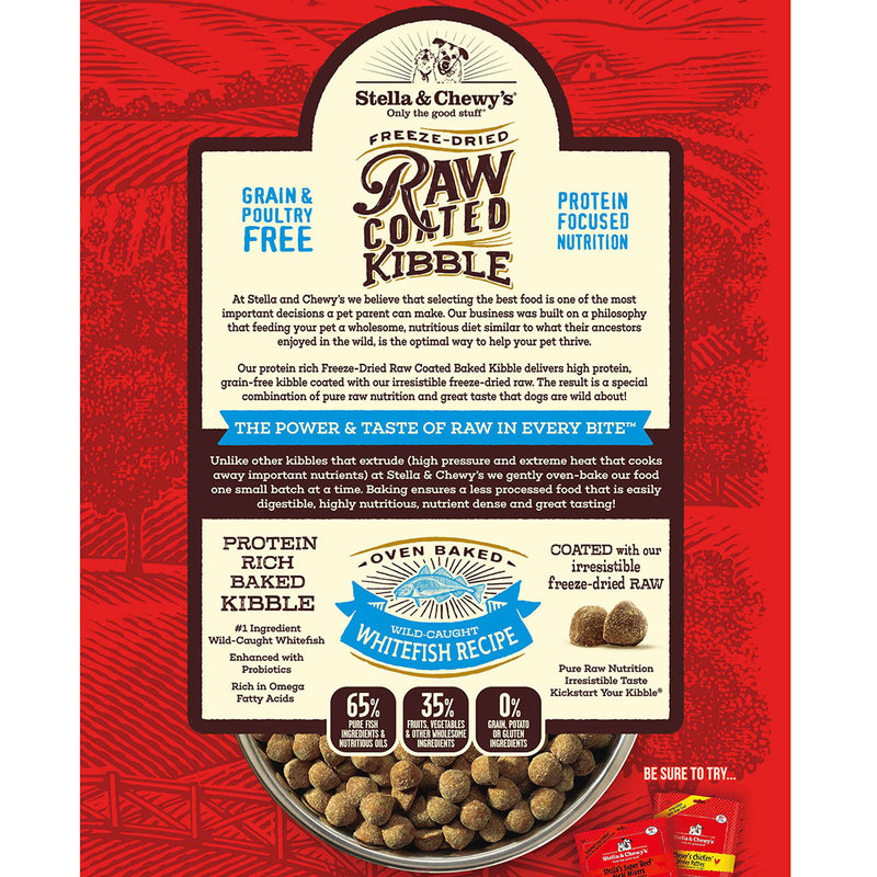 Stella & Chewy's Whitefish Recipe Raw Coated Kibble