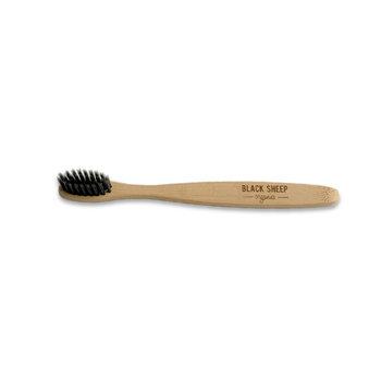 Black Sheep Organics Bamboo ToothBrush - Soft Bristles Infused with Charcoal