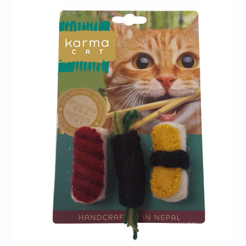 Dharma Dog Karma Cat Wool Felt - Sushi Set of 3