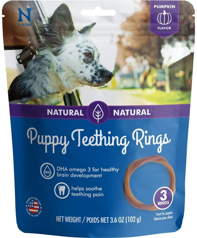 NPIC Puppy Teething Rings Pumpkin Flavour 3.6oz 3pk