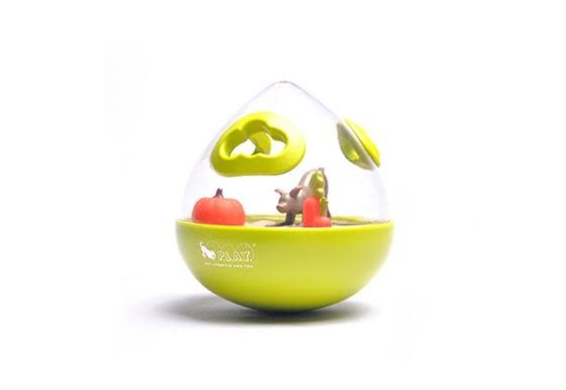PLAY Wobble Ball 2.0 Enrichment Treat Toy - Green