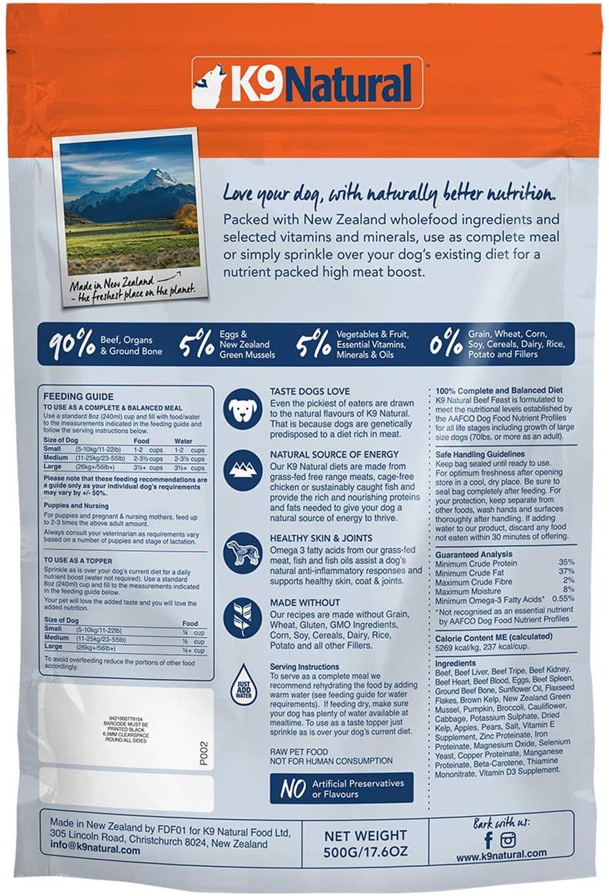 K9 Naturals Beef Feast Freeze Dried