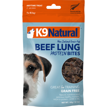 K9 Naturals Beef Lung Protein Dog Bites 60g