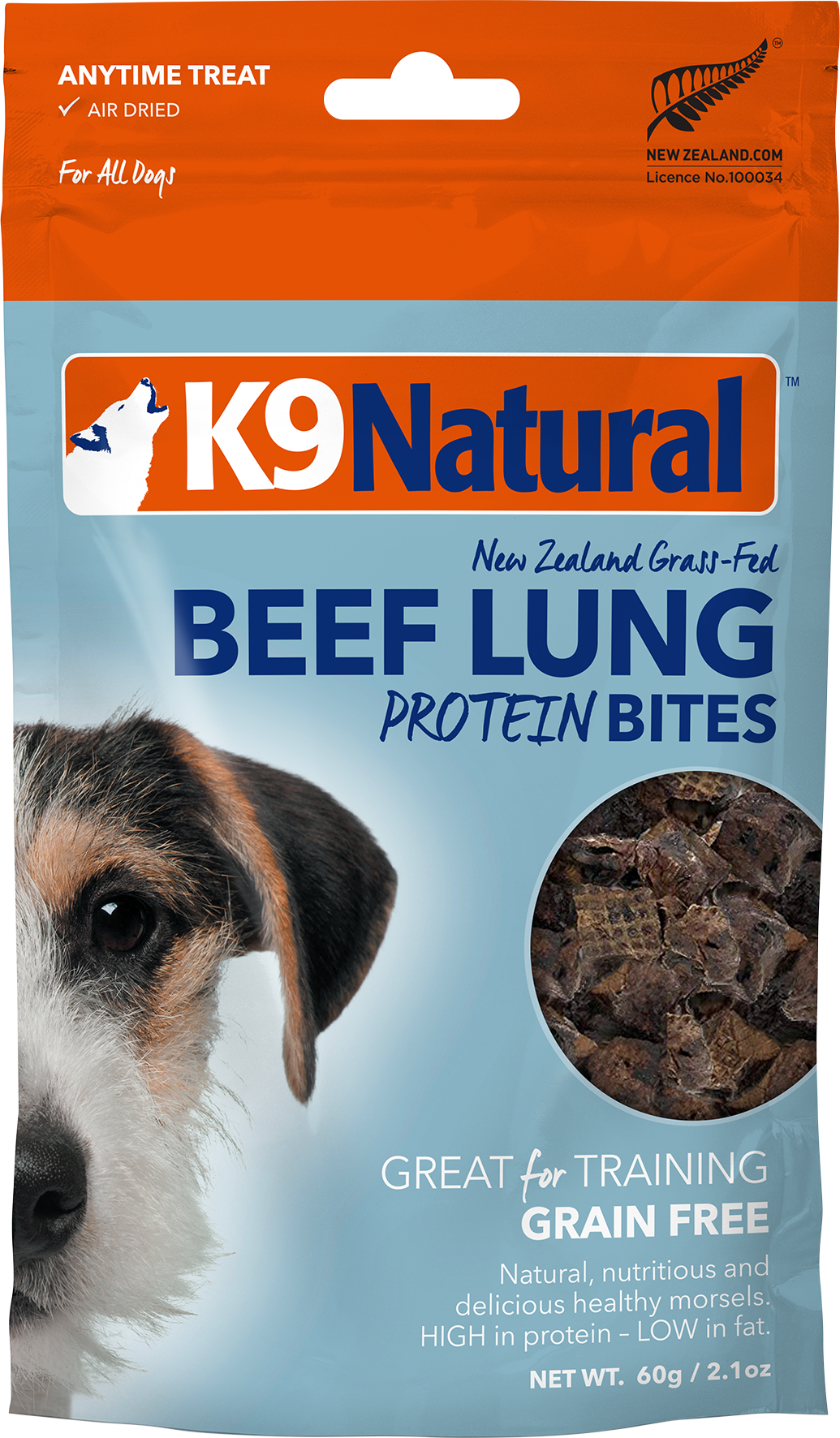 K9 Naturals Beef Lung Protein Dog Bites 60g