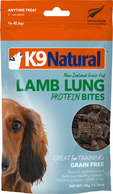 K9 Naturals Lamb Lung Protein Dog Bites 50g